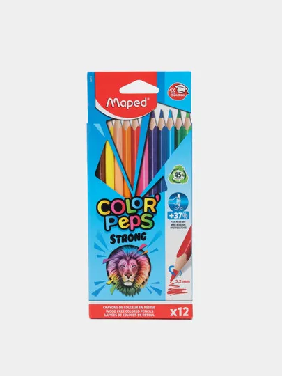 Карандаши повышенной прочности Maped Color'Peps Strong, 12 цветов#1