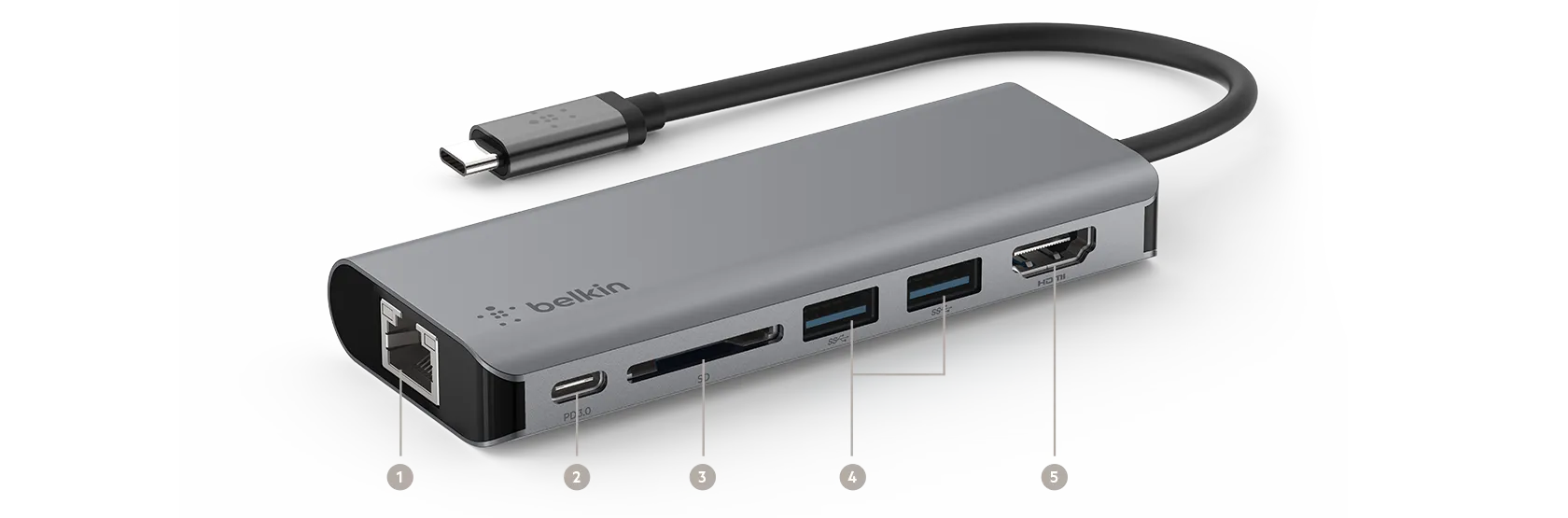 belkin CONNECT USB-C 6-in-1 Multiport Adapter hub#1
