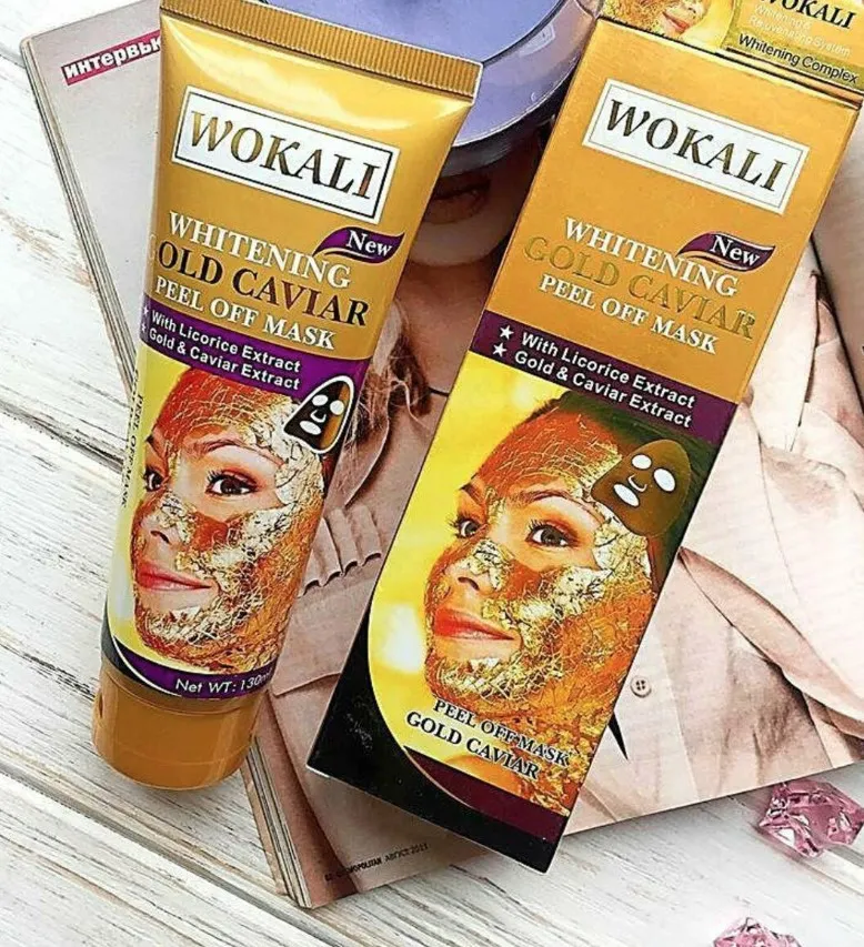 Золотая маска для лица Wokali Whitening Gold Caviar#1