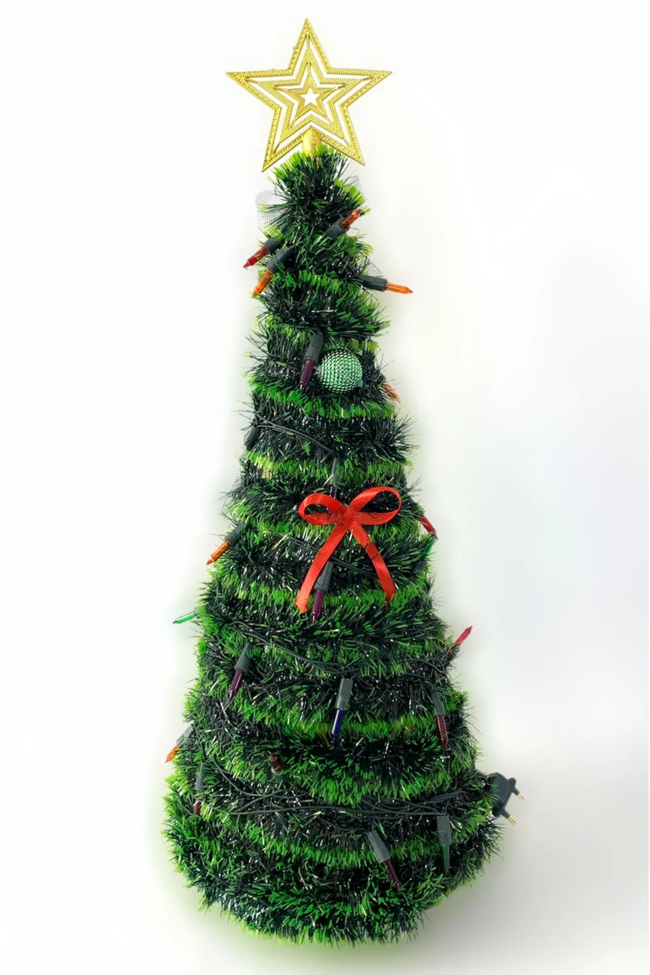 Новогодняя елка с гирляндами и со звездочкой a016 SHK Gift#1