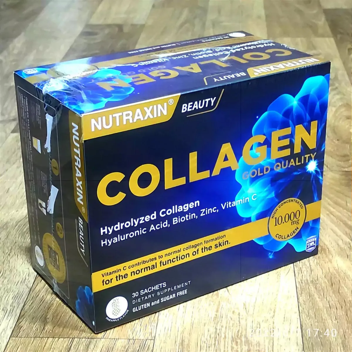 Коллаген Nutraxin 30 пакетиков по 10 000 мг Тип 1 Тип 3 со вкусом ананаса#1