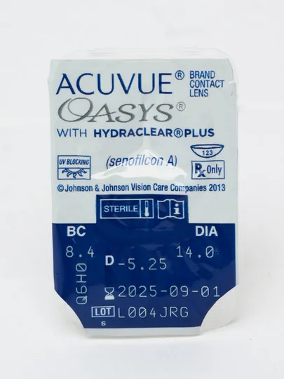 Контактные линзы Acuvue Oasys With Hydraclear Plus, 12/8.4/-5.25#1
