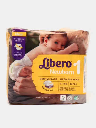 Подгузники Libero Newborn 1, 2-5 кг, 24 шт#1