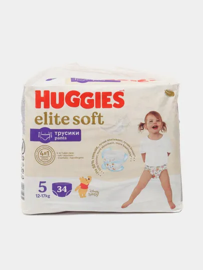 Подгузники Трусики Huggies Elite Soft Mega 5 12-17кг, 34шт#1
