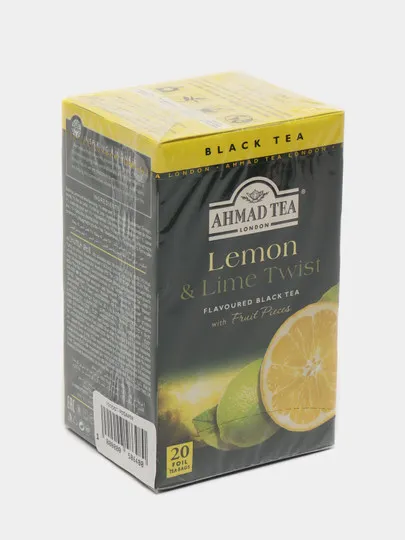 Черный чай Ahmad Lemon & Lime Twist, 20 пакетиков#1