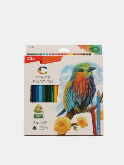 Цветные карандаши Deli С00220 Color Emotion, 24 цвета#1