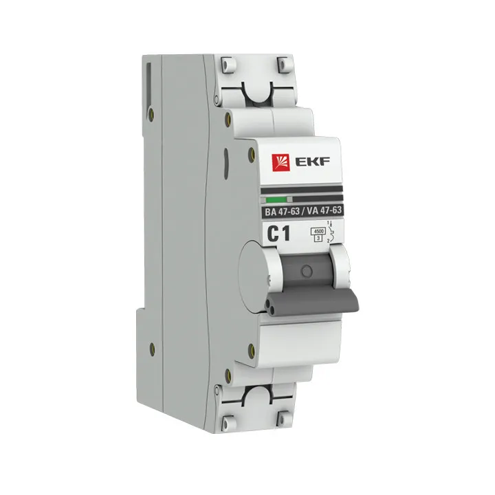 Автоматический выключатель 1P  1А (C) 4,5kA ВА 47-63 EKF PROxima#1