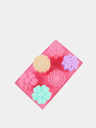 Силиконовая форма в форме цветов для изготовленя мыла#1