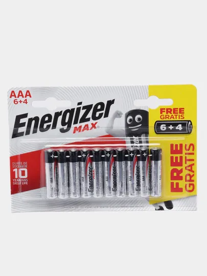 Батарейки Energizer Max Alkaline AAA BP10 6+4 E301534100, 6+4 шт#1