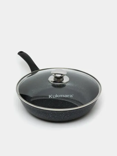 Сковорода Kukmara, антипригарное покрытие, темный мрамор#1