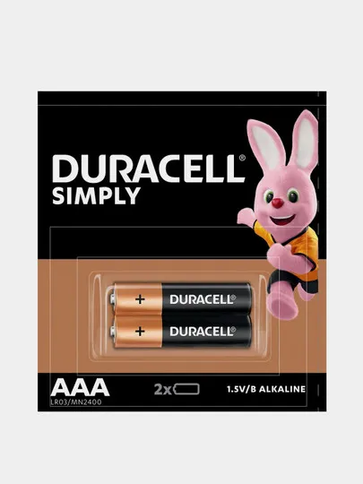 Батарейки Duracell SIMPLY AAA 2x10CRD MON#1