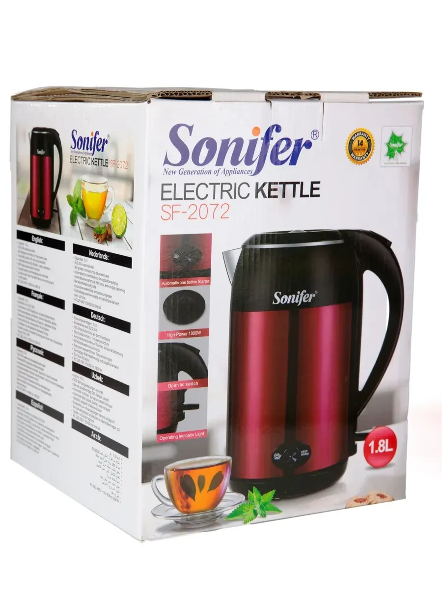 Электрический чайник SONIFER SF-2072, красный#1