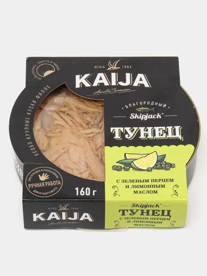 Тунец в масле Kaija, с зеленым перцем и лимоном, 160 г#1