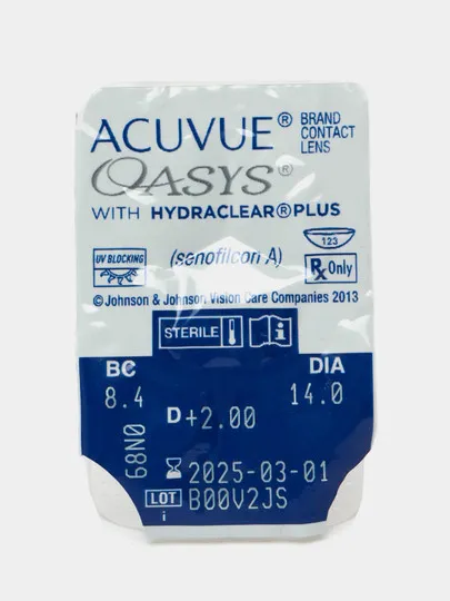 Контактные линзы Acuvue Oasys With Hydraclear Plus 6/8.4/+2.00#1