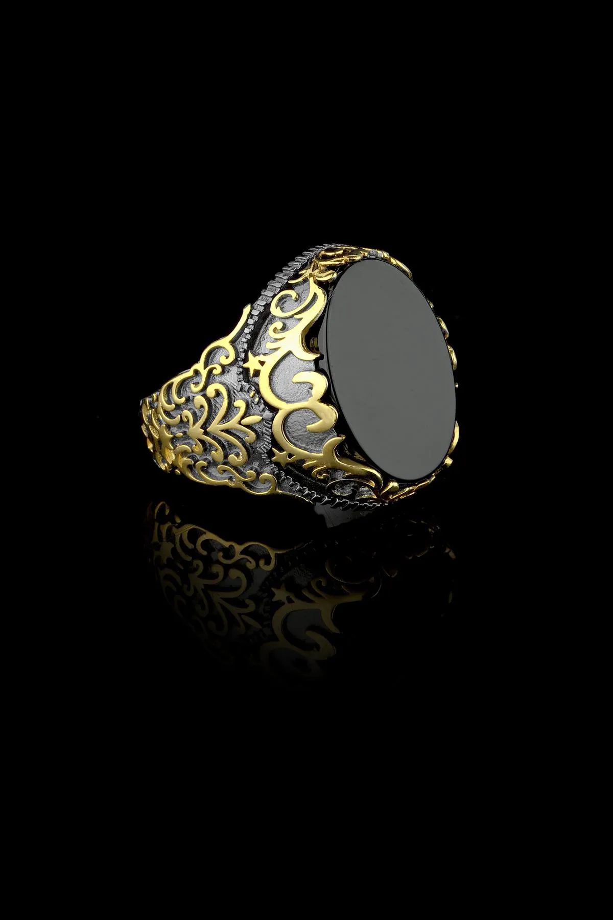 Мужское кольцо из циркония (серебро) ur1031 Larin Silver#1