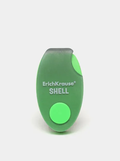 Ластик в пластиковом футляре ErichKrause Shell (в коробке по 24 шт.)#1