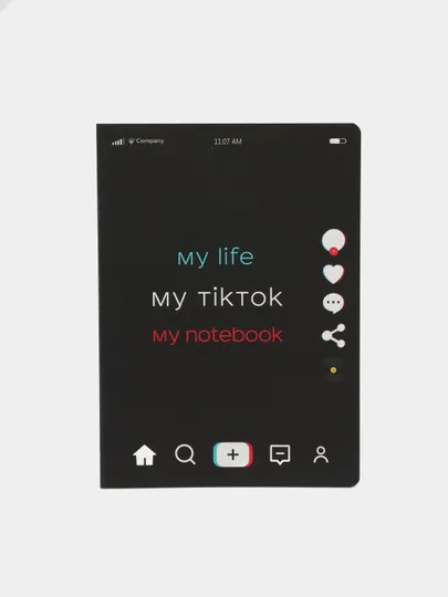 Блокнот My life My TikTok My notebook, формат А4, мягкая обложка#1