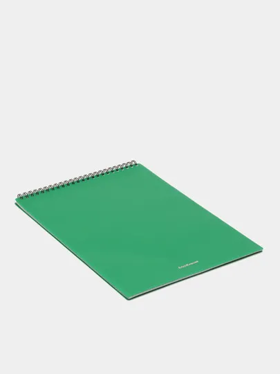 Блокнот с пластиковой обложкой на спирали ErichKrause Classic, зеленый, А4 60листов клетка#1