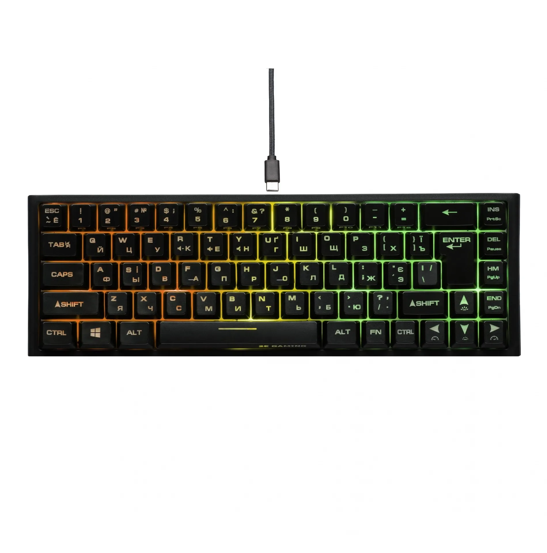 2E Gaming KG360 RGB WL qora simsiz klaviatura#1