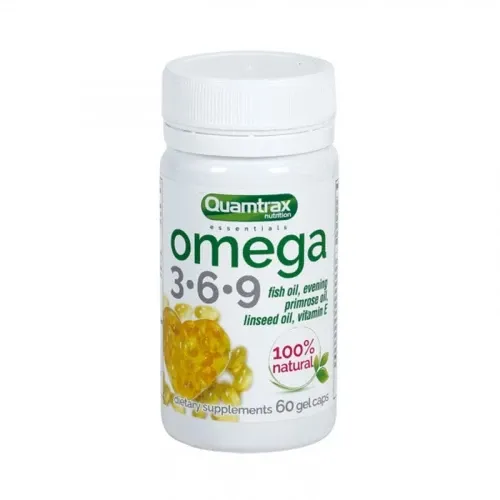 Quamtrax Omega 3-6-9 yog 'kislotalari, 60 kapsulalar, baliq yog'i#1