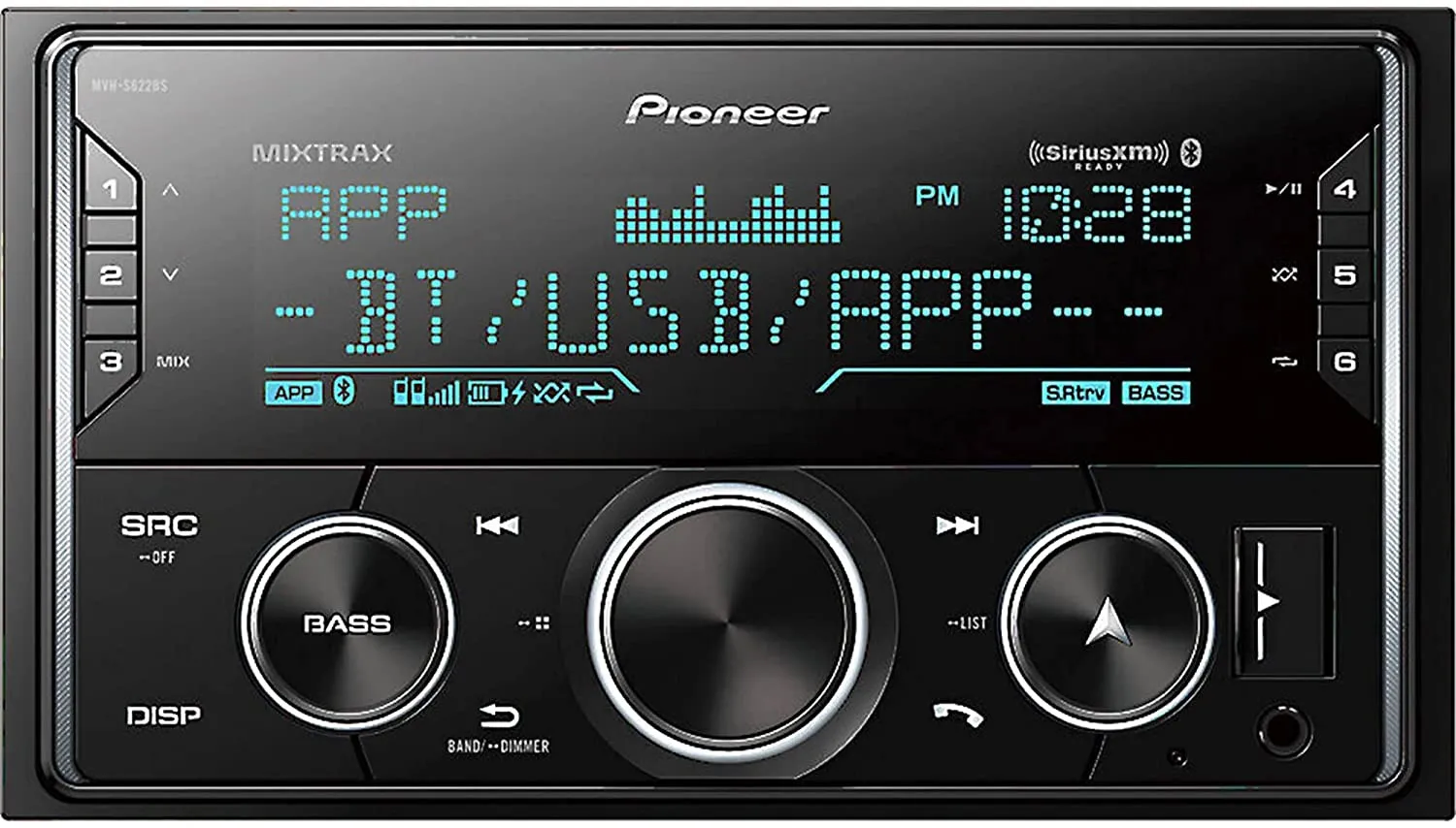 Автомагнитола Pioneer Digital  MVH-S622BS 2-DIN Bluetooth Car Stereo#1