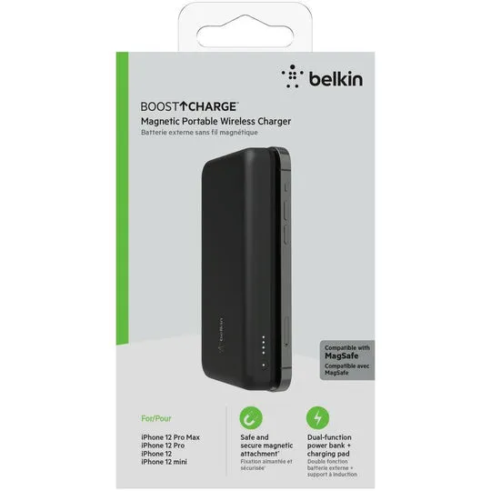 Беспроводная зарядка powerbank 10000mah belkin boost charge magnetic portable wireless charger #1