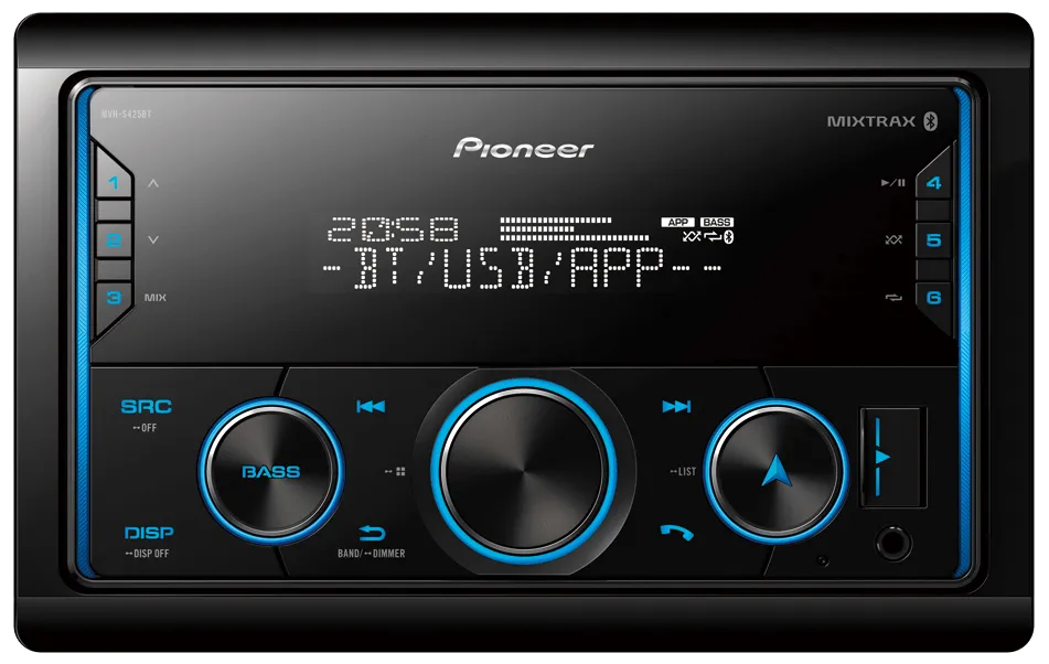 Pioneer MVH-S245BT Dual Bluetooth avtomobil radiosi#1