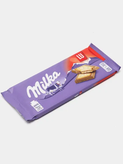 Шоколад Milka молочный с печеньем LU, 87 г#1