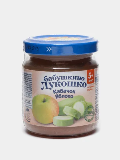 Пюре "Бабушкино Лукошко" из кабачков и яблок 100 гр#1