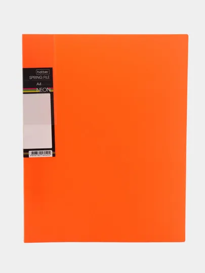 Папка пластиковая DIAMOND NEON А4ф, с пружинным скоросшивателем, оранжевая, 17 мм, 700 мкм#1
