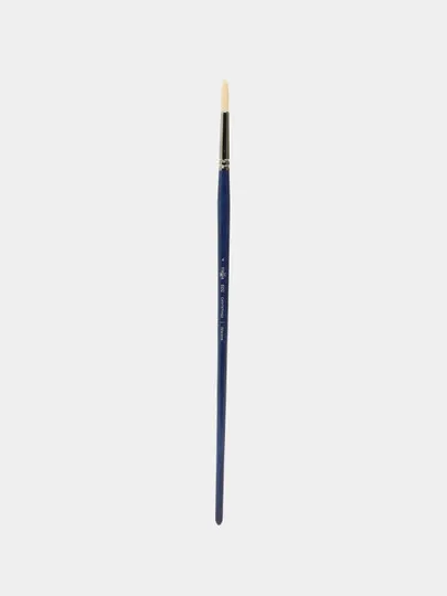 Кисть художественная, синтетика упругая, Гамма Манеж, круглая длинная ручка № 4#1