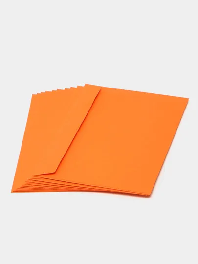 Пакет конверт С5 (162*229) оранжевый 120 гр (10 штук)#1