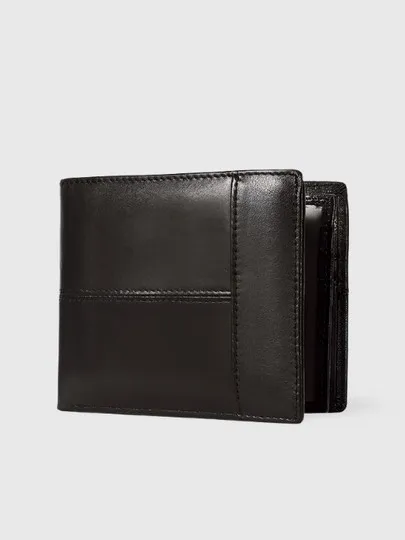 Мужской портмоне Genuine Leather Classic Black#1