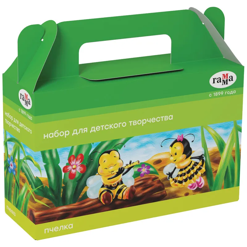 Набор для детского творчества Гамма "Пчелка", 8 предметов, в подарочной коробке#1