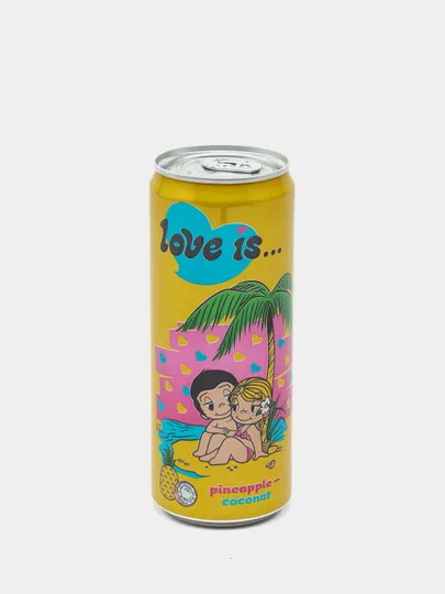 Напиток газированный Love is со вкусом ананаса и кокоса , 330 мл#1