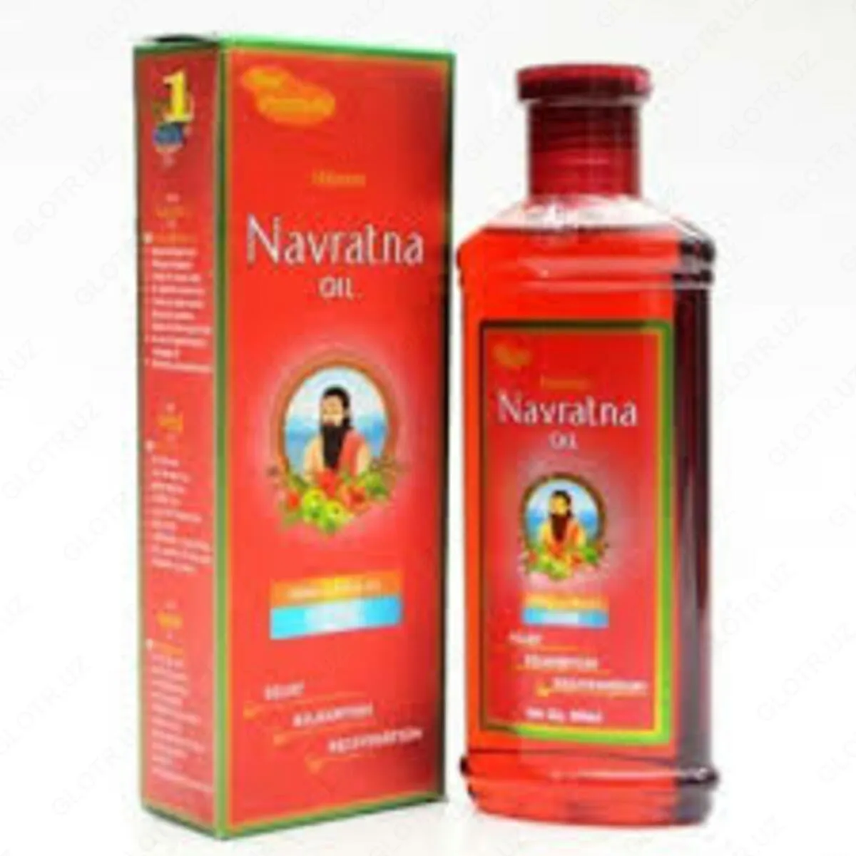 Масло для волос, снимает стресс и головные боли - "Navratna"#1