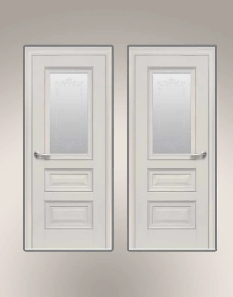Межкомнатная дверь статус белый матовый по с рисунком p2#1