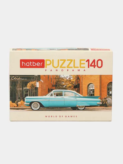 Пазл-игра Hatber Ретро автомобиль, 140 элементов, А4F, 160 * 450 мм#1