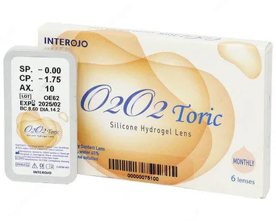 Астигматические мягкие контактные линзы О2О2 Тoric#1