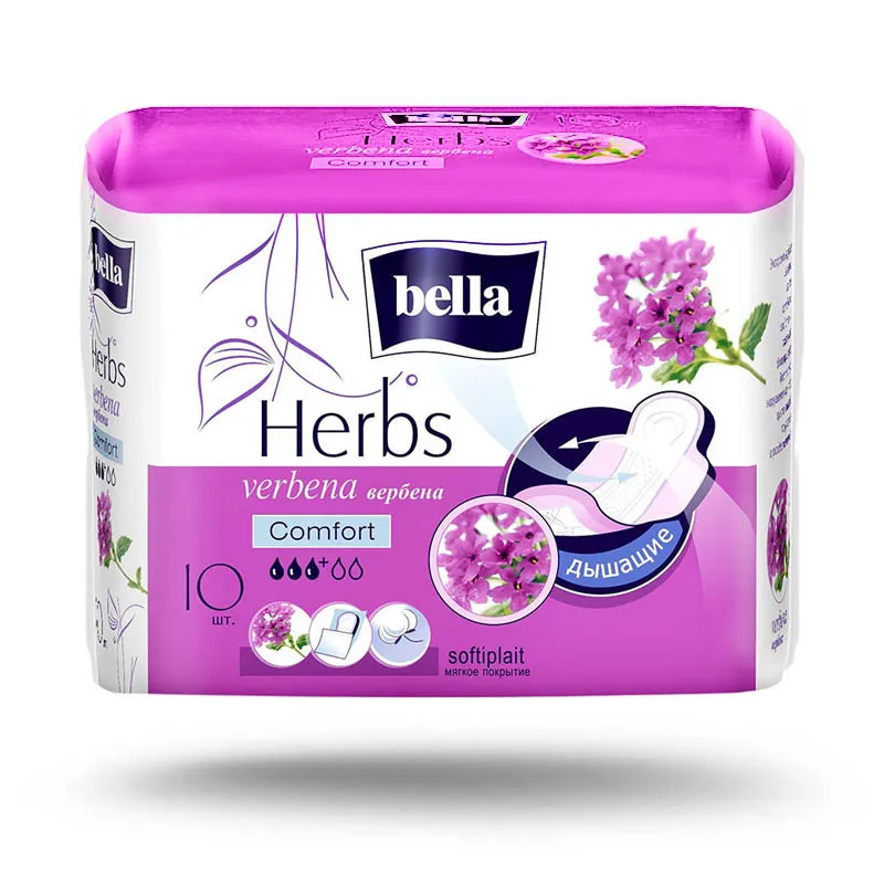Традиционные прокладки "Bella Herbs Verbena Comfort" 10 шт в полит.уп (вербена)#1