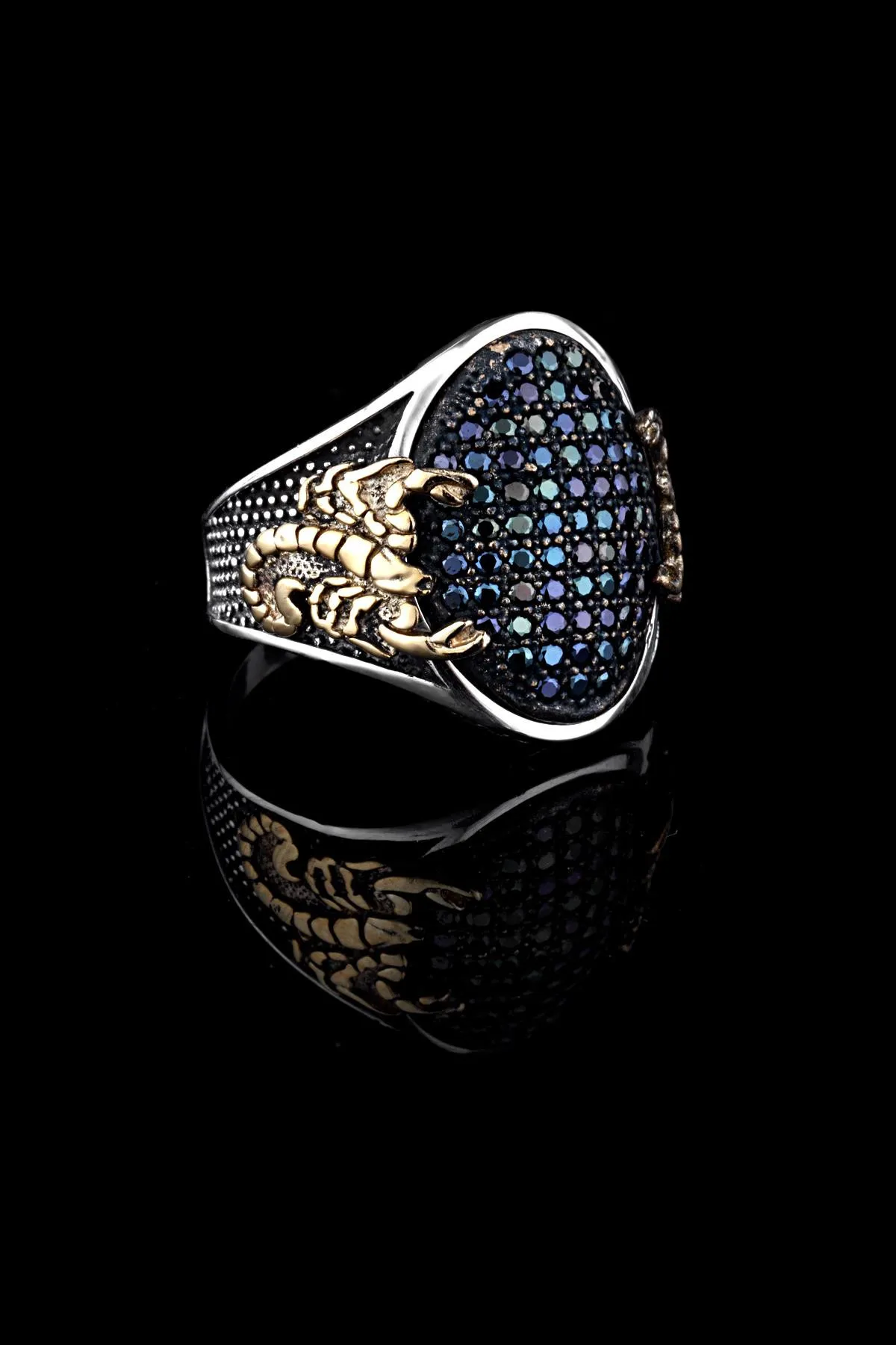 Мужское кольцо - cкорпион (серебро) rch2219 Larin Silver#1