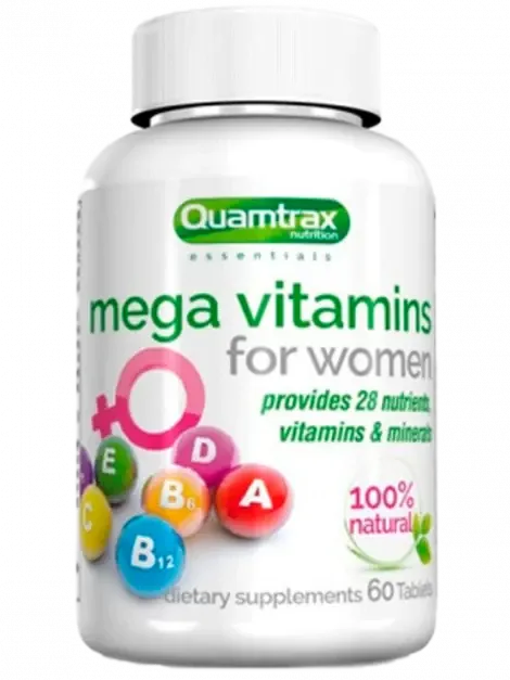 Витамины для женщин Mega Vitamins for Women, 60 таблеток, Quamtrax#1