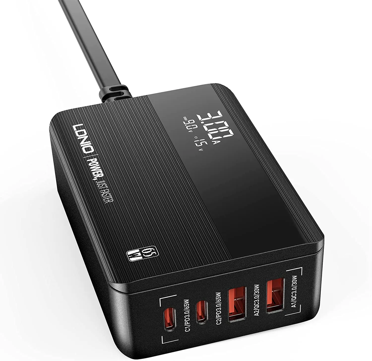 Домашнее зарядное устройство LDNIO (A4808Q) 2USB + 2 Type-C 65 Вт + кабель Micro Black#1