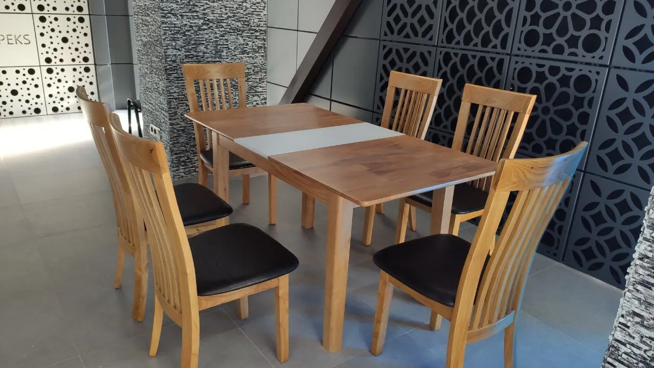 Малазийская мебель стол и стулья (дерево Гивеи)#1