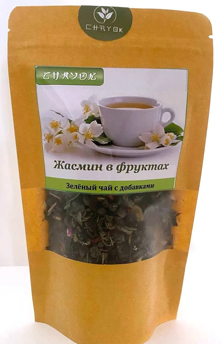 Зелёный чай с добавками  "Жасмин в фруктах"#1