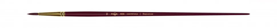 Кисть художественная, синтетика бордовая, Гамма "Вернисаж", круглая, длинная ручка №10#1