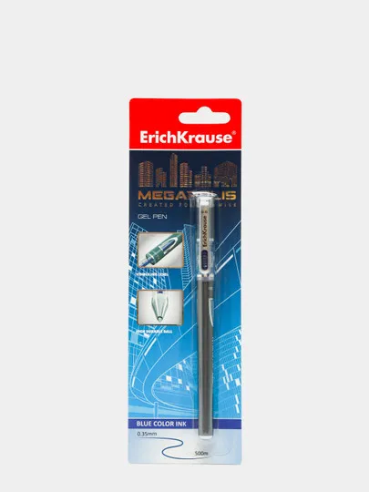 Ручка гелевая ErichKrause Megapolis, синий#1