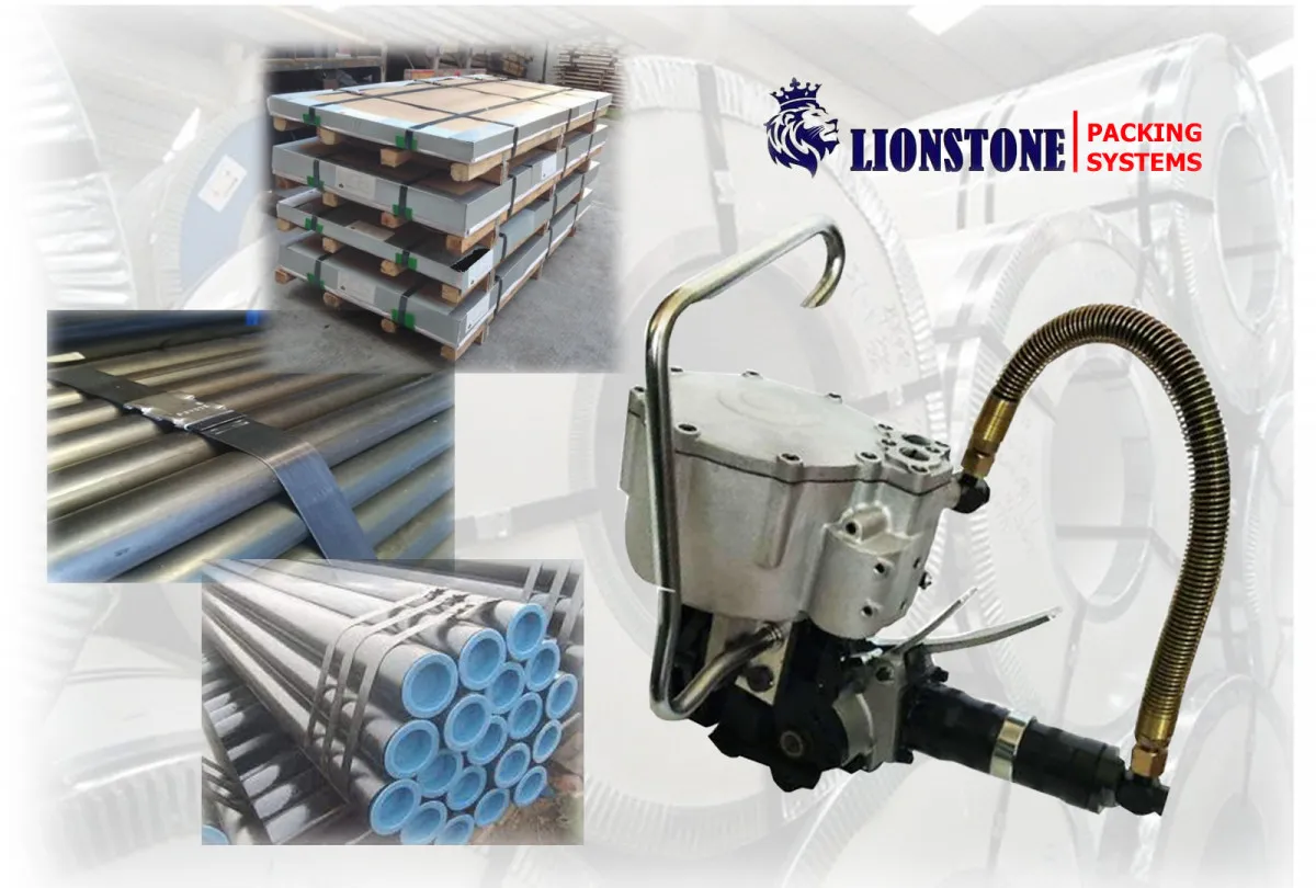 Пневматический инструмент LSKZ 32 для обвязки изделий стальной упаковочной лентой посредством обжима стальных скоб.#1