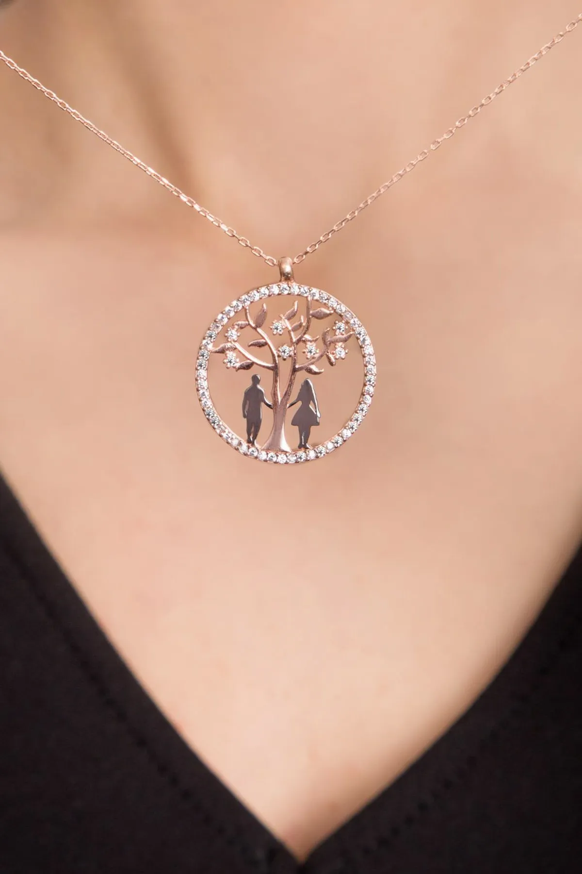 Серебряное ожерелье, модель: влюбленные pp2524 Larin Silver#1