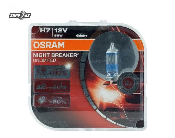Лампа автомобильная Osram H7 Night breaker Unlimited 64210NBU-HCB#1